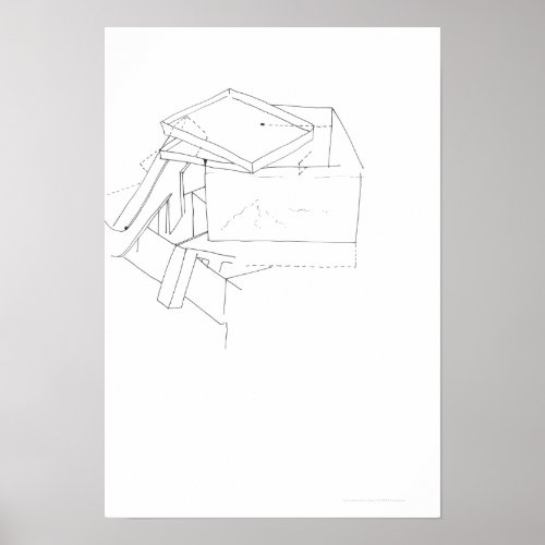 Buildings Games Letters in the box Drawing 9 P Poster