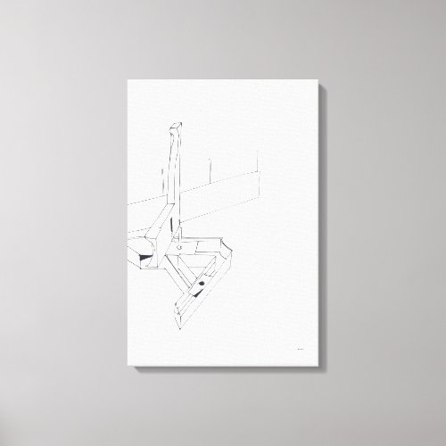 Buildings Games with A Monogram Drawing 14 Canvas