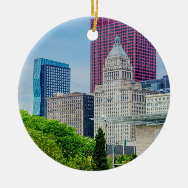Buildings In Chicago Ceramic Ornament (Front)