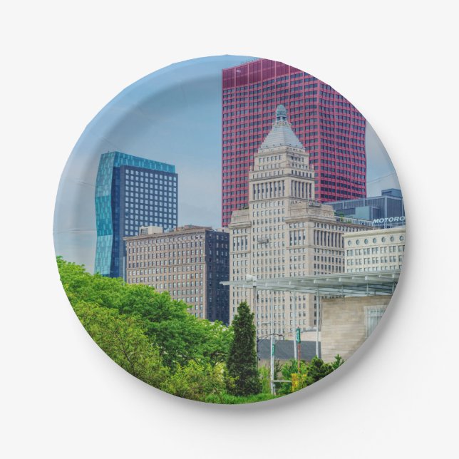 Buildings In Chicago Paper Plates (Front)
