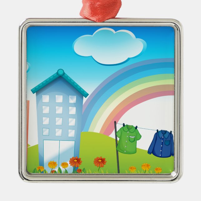 Buildings Metal Ornament (Front)