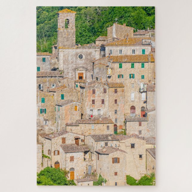 Buildings of Sorano, Tuscany, Italy Jigsaw Puzzle (Vertical)