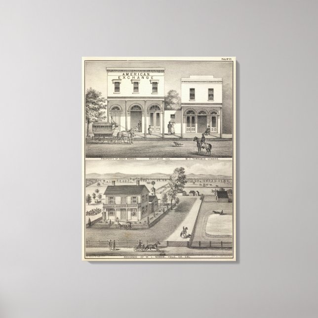 Buildings Woodland, Yolo Canvas Print (Front)