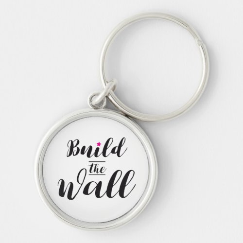 BuildTheWall Build the Wall MAGA Trump Hashtag US Keychain