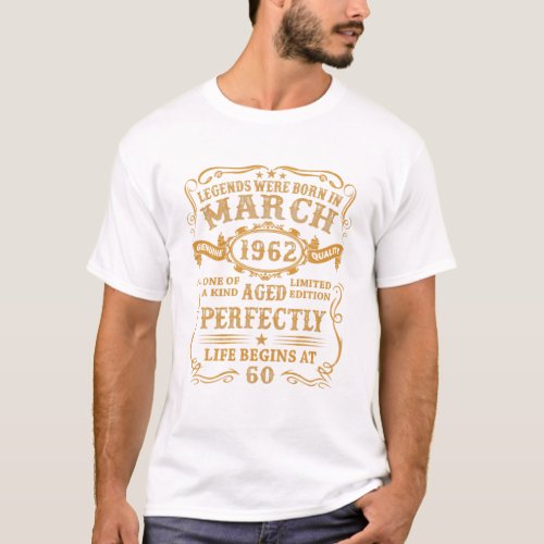 Built 60 Years Ago All Parts Original Vintage 1962 T_Shirt