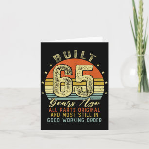 Built 65 Years Ago Funny 65th Birthday Vintage 196 Card