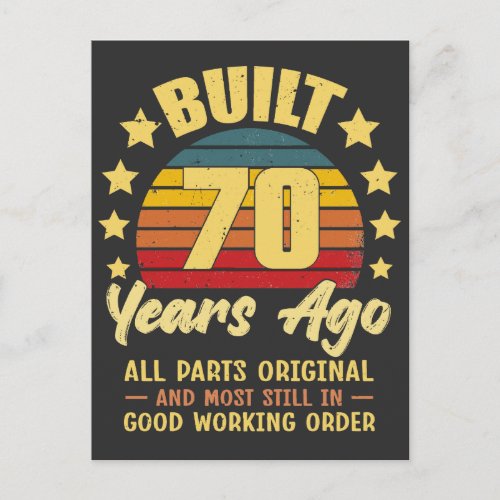 Built 70 Years Ago All Parts Original 70th Birthda