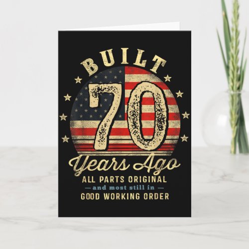 Built 70 Years Ago Funny 70th Birthday Usa Flag 