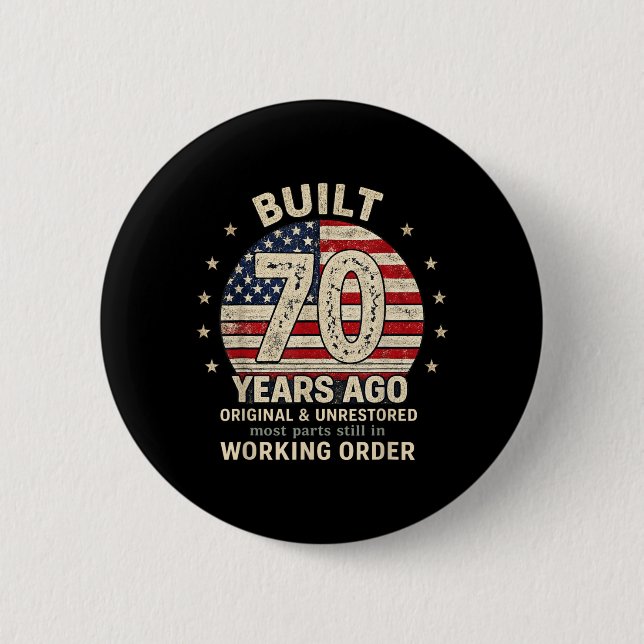 Built 70 Years Ago Original Unrestored Working Button (Front)