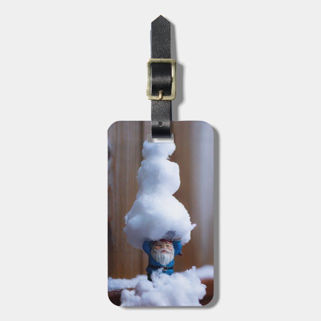 Built a Snowman V Luggage Tag (Front Vertical)
