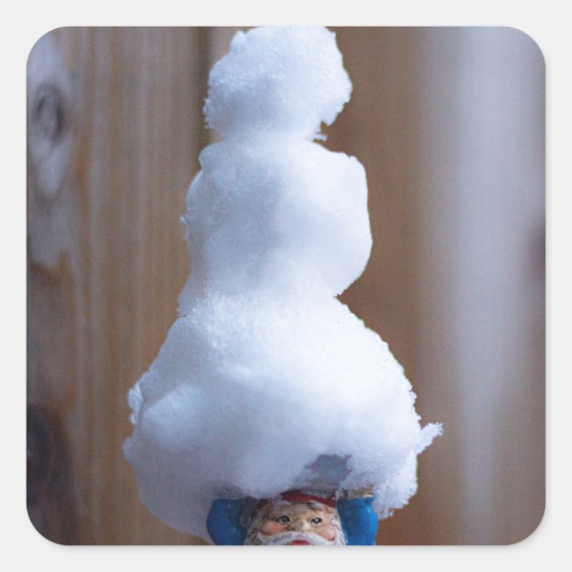 Built a Snowman V Square Sticker (Front)
