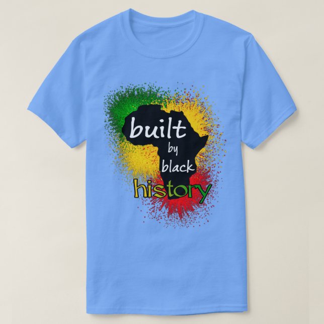 Built by BLACK HISTORY nba black history month T-Shirt (Design Front)