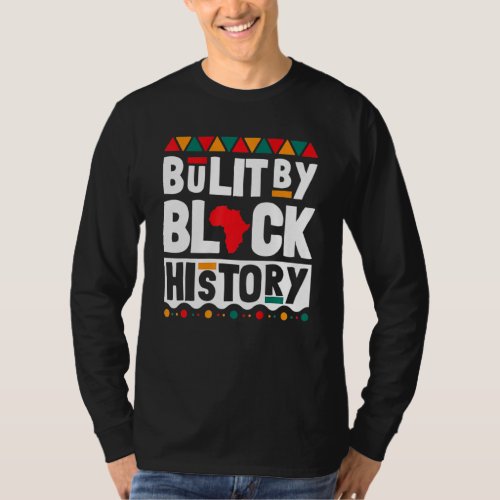 Built By Black History Teacher Black History Month T_Shirt