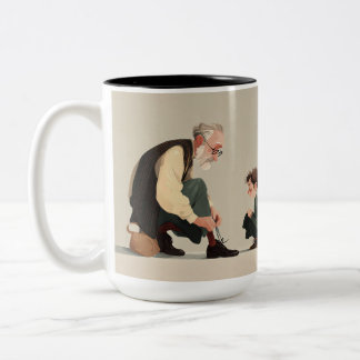 Built By Love. Guided By Dad Two-Tone Coffee Mug