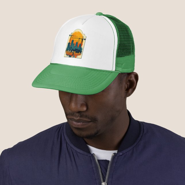 Built by Working Hands Labor Day Construction Desi Trucker Hat (In Situ)