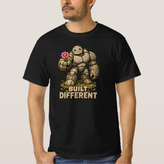 Built Different Cute Stone Golem DND Fantasy Humor T-Shirt