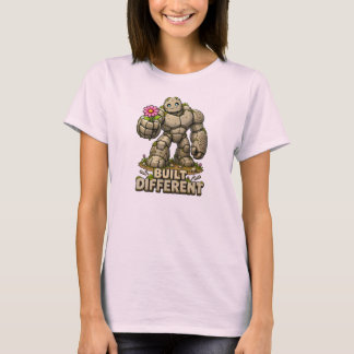 Built Different Cute Stone Golem DND Fantasy Humor T-Shirt
