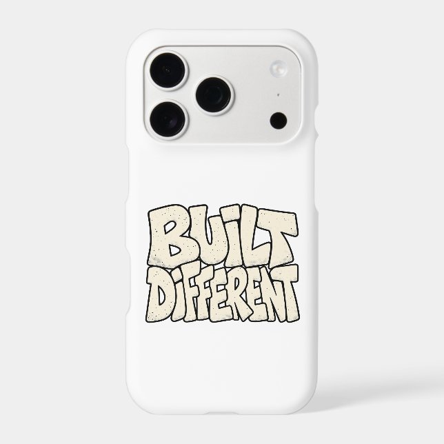 Built Different — Elite Mindset Motivation Graphic Iphone Case (Back)