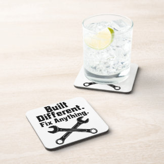 Built Different Fix Anything Mechanic Wrench Beverage Coaster