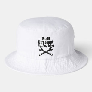 Built Different Fix Anything Mechanic Wrench Bucket Hat