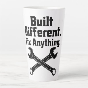 Built Different Fix Anything Mechanic Wrench Latte Mug