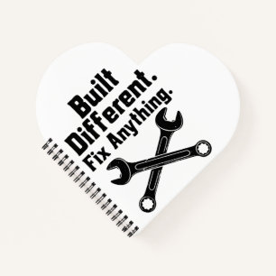 Built Different Fix Anything Mechanic Wrench Notebook