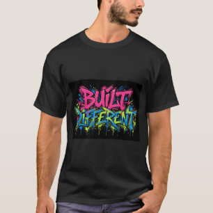 BUILT DIFFERENT Graffiti Black T-Shirt