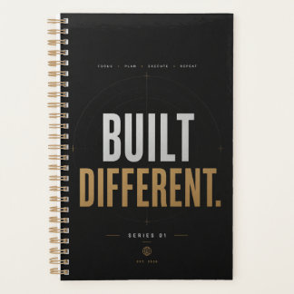 Built Different Notebook | Minimalist Motivationa