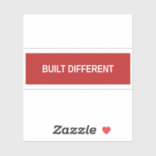 Built Different Red Box Logo Sticker