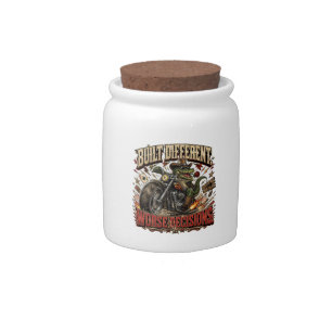 Built Different Worse Decisions Cowboy Humor Candy Jar
