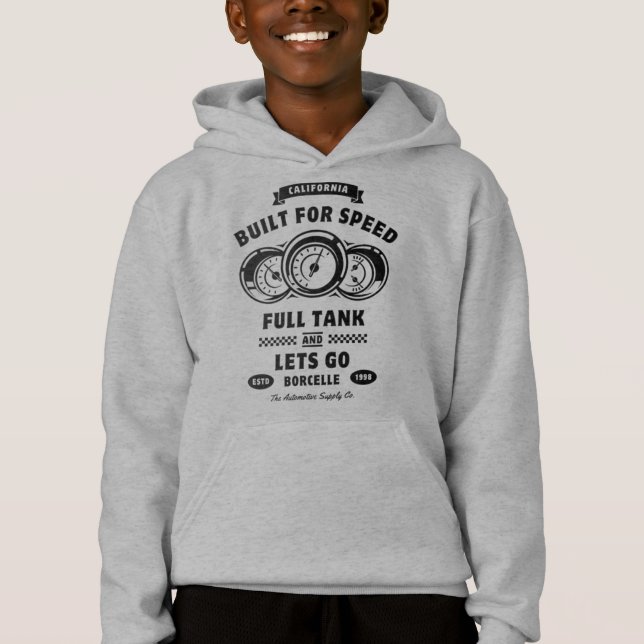 Built for speed t-shirt, Speed demon Racing  Hoodie (Front)