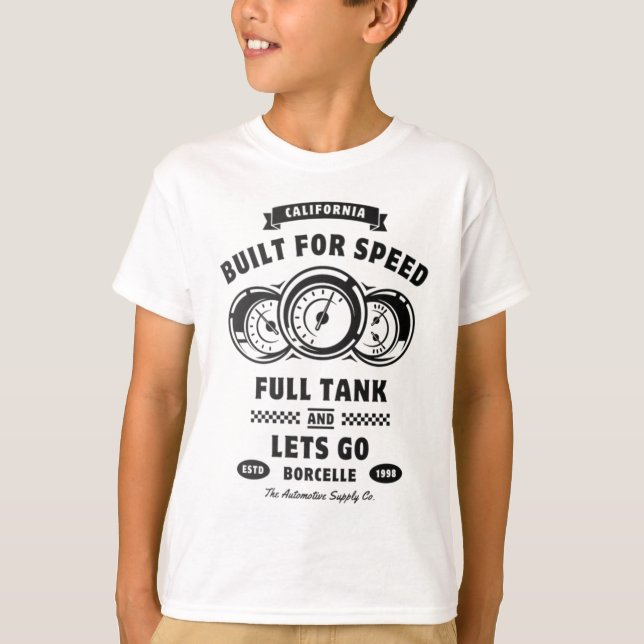 Built for speed t-shirt, Speed demon Racing  T-Shirt (Front)