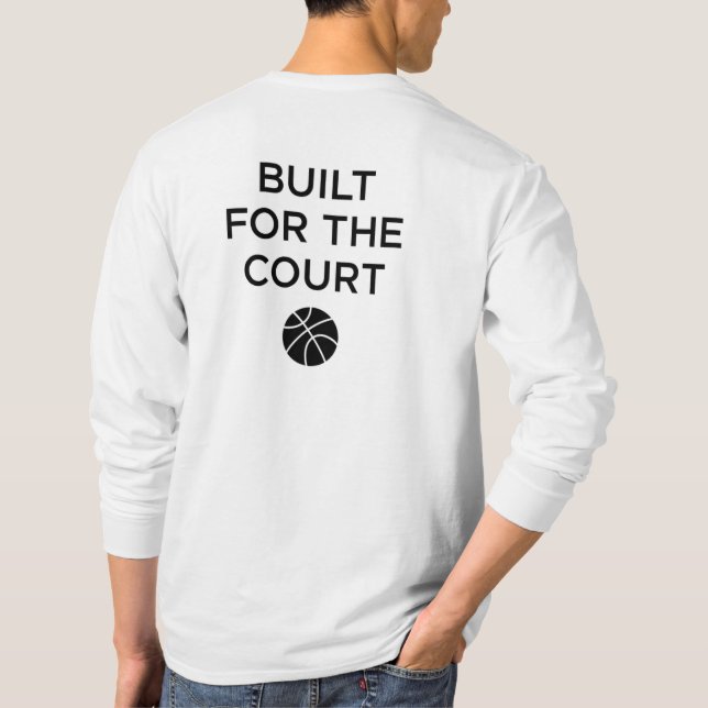 Built for the Court – Minimalist Basketball Design T-Shirt (Back)