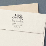 Built For Two | Tandem Bicycle Return Address Self-inking Stamp<br><div class="desc">Embellish your save the dates, engagement announcements, wedding invitations or daily correspondence with our sweetly romantic return address stamp, featuring your names and return address details in a modern mix of handwritten style and block lettering, topped by a hand drawn style tandem bicycle illustration. Perfect for couples who share a...</div>