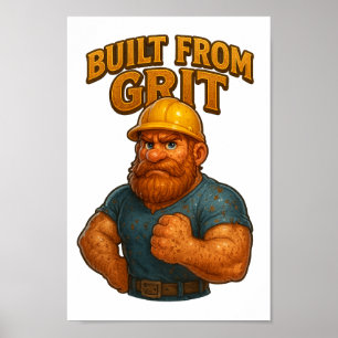 Built from Grit – Printable 3D Wall Art