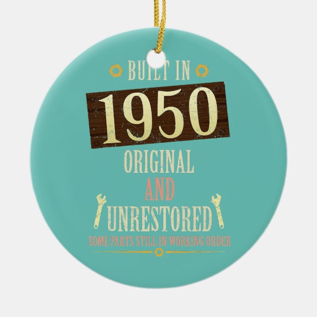 Built In 1950 Original And Unrestored  Ceramic Ornament (Front)