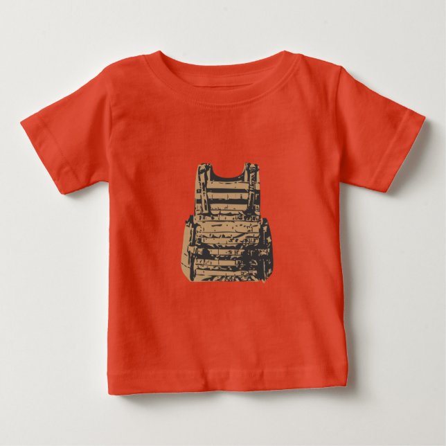 Built in Body Armour Baby T-Shirt (Front)