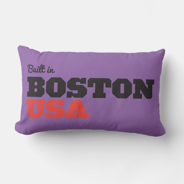 Built in Boston, USA Lumbar Pillow (Front)