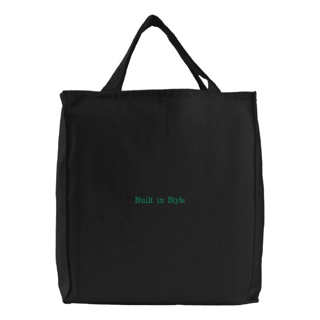 Built in Style Embroidered Tote Bag (Front)