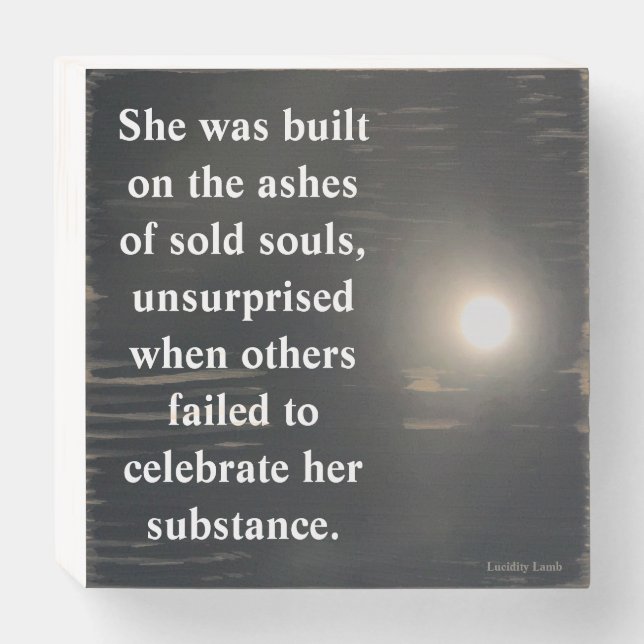 Built on Ashes Wood Box Sign (Front Horizontal)