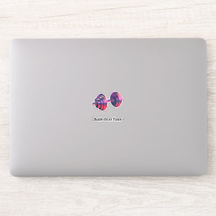 Built Over Time Motivational Dumbbell Custom-Cut V Sticker