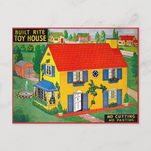 Built Rite Paper Toy House Postcard