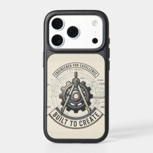 Built To Create Vintage Engineering Compass iPhone 17 Pro Case