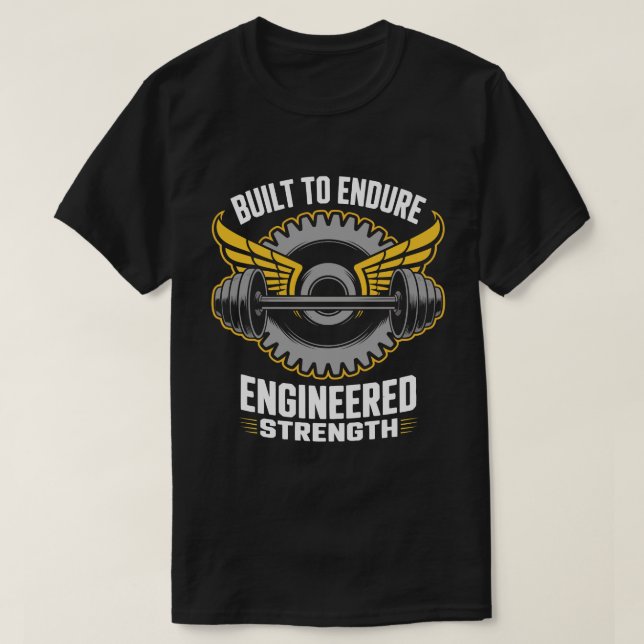 Built to Endure Winged Wheel Fitness Tee (Design Front)