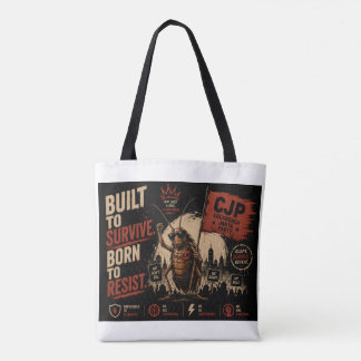 Built to Survive, Born to Resist Cockroach Graphic Tote Bag