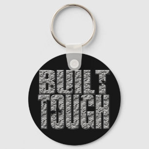 BUILT TOUGH.Hardcore Strong Muscle Man_bl rnd Keychain