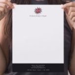 Buisness Logo Upload Modern Simple  Letterhead<br><div class="desc">Create your own company-branded letter head with our easy-to-use, clean, and modern logo upload template. Simply click 'personalize' to upload your company logo or crest, your slogan or strapline, and your company's contact information. If you don't want a strapline then just leave this section blank. With a black colored footer...</div>