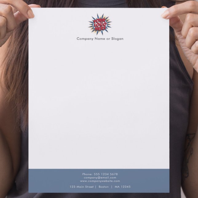Buisness Logo Upload Modern Simple  Letterhead (Creator Uploaded)