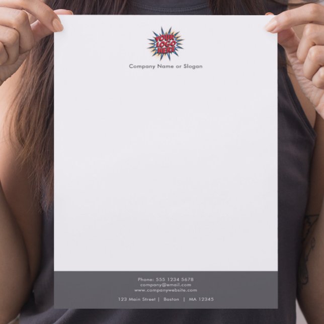 Buisness Logo Upload Modern Simple  Letterhead (Creator Uploaded)