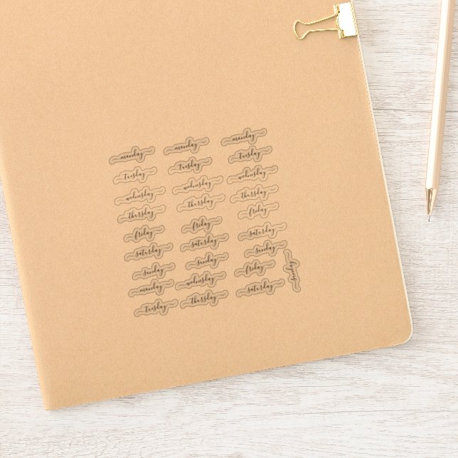 BuJo day stickers small - 4 weeks - transparent (Notebook)